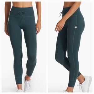 Vuori Daily Legging Beryl Green S Reg Inseam High Rise Waist Tie